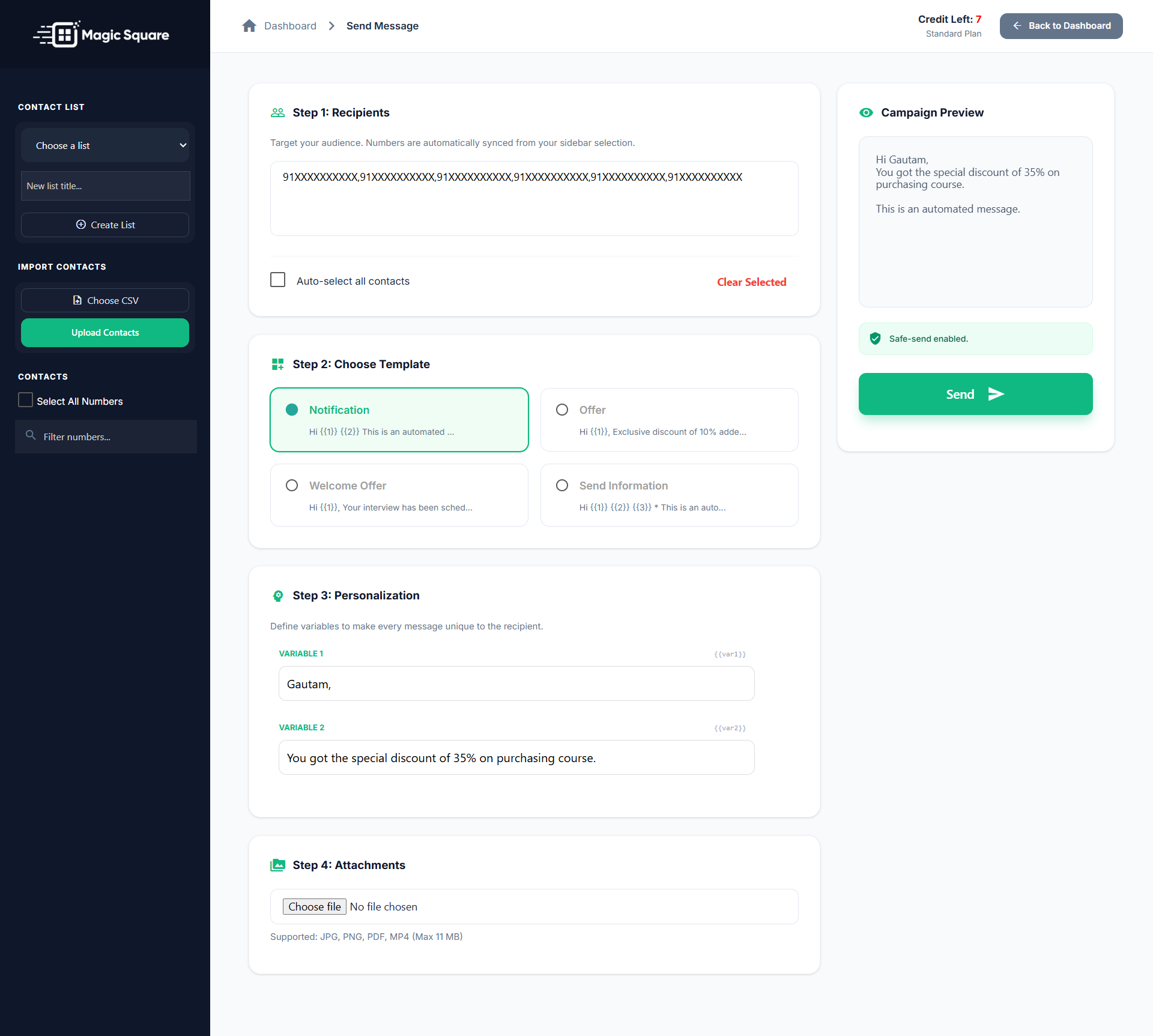 Dashboard Mockup